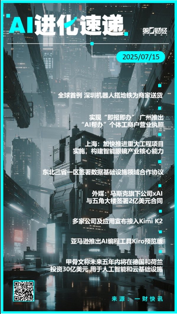 日天金策略 AI进化速递丨全球首例 深圳机器人搭地铁为商家送货