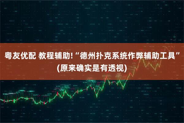 粤友优配 教程辅助!“德州扑克系统作弊辅助工具”(原来确实是有透视)
